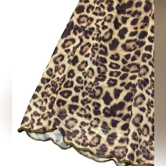 Women’s See You Monday Leopard Print Mini Skirt Size Small Stretchy Lined - Picture 5 of 7